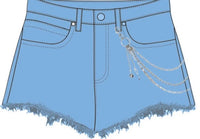 Bleu Chaîne Short